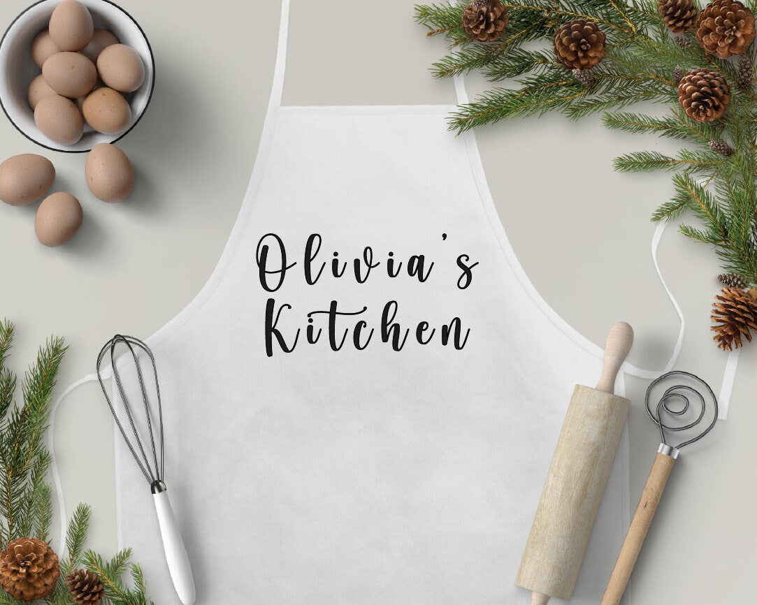 Apron, Personalised Apron, Kitchen Apron, Custom Name Apron, Personalize Apron, Chef Apron, Mom Apron, Baking Apron, Baking Gift, Chef Gift - Arria Home