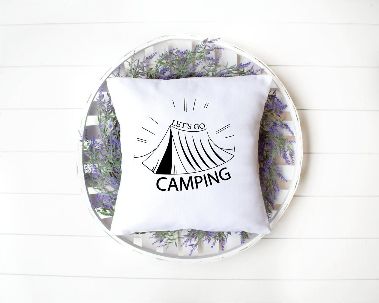 Custom Camping Pillow, Camper Throw Pillow Cover, Camping Throw Pillow, Travel Pillow, Camper Gift Pillowcase, Happy Camper, Camping Cushion - Arria Home