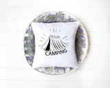 Custom Camping Pillow, Camper Throw Pillow Cover, Camping Throw Pillow, Travel Pillow, Camper Gift Pillowcase, Happy Camper, Camping Cushion - Arria Home