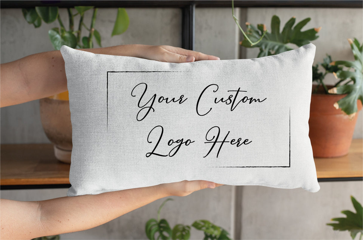 Logo Pillow, Custom Logo Pillow, Office Decor Pillow, Company Pillow, Personalize Pillow Covers, Custom Pillows, Company Logo Pillow - Arria Home