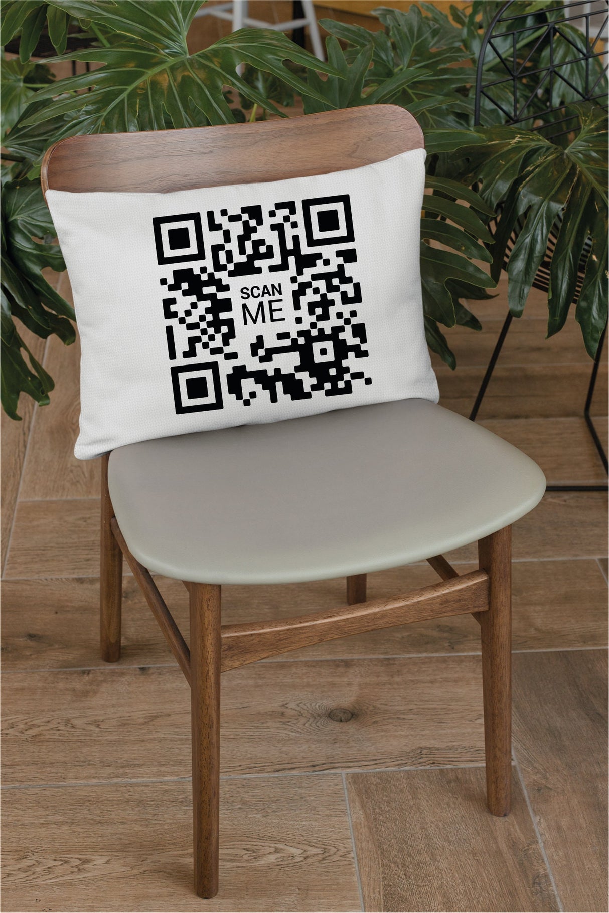 Personalize Pillow, QR Code Pillow, Office Pillow Case, Custom Lumbar Pillow, Personalized Pillows, Company Pillow, Housewarming Gift - Arria Home