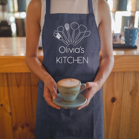 Apron, Baking Apron, Custom Apron, Personalized Apron, Personalize Apron, Customized Apron, Chef Apron, Mothers Day Gift, Personalized Gift - Arria Home