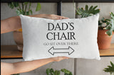 Dads Chair Pillow, Custom Throw Pillow, Funny Dad Pillow, Funny Husband Pillow, Funny Dad Gift, Dad Pillow Case, Personalize Dad Pillow - Arria Home