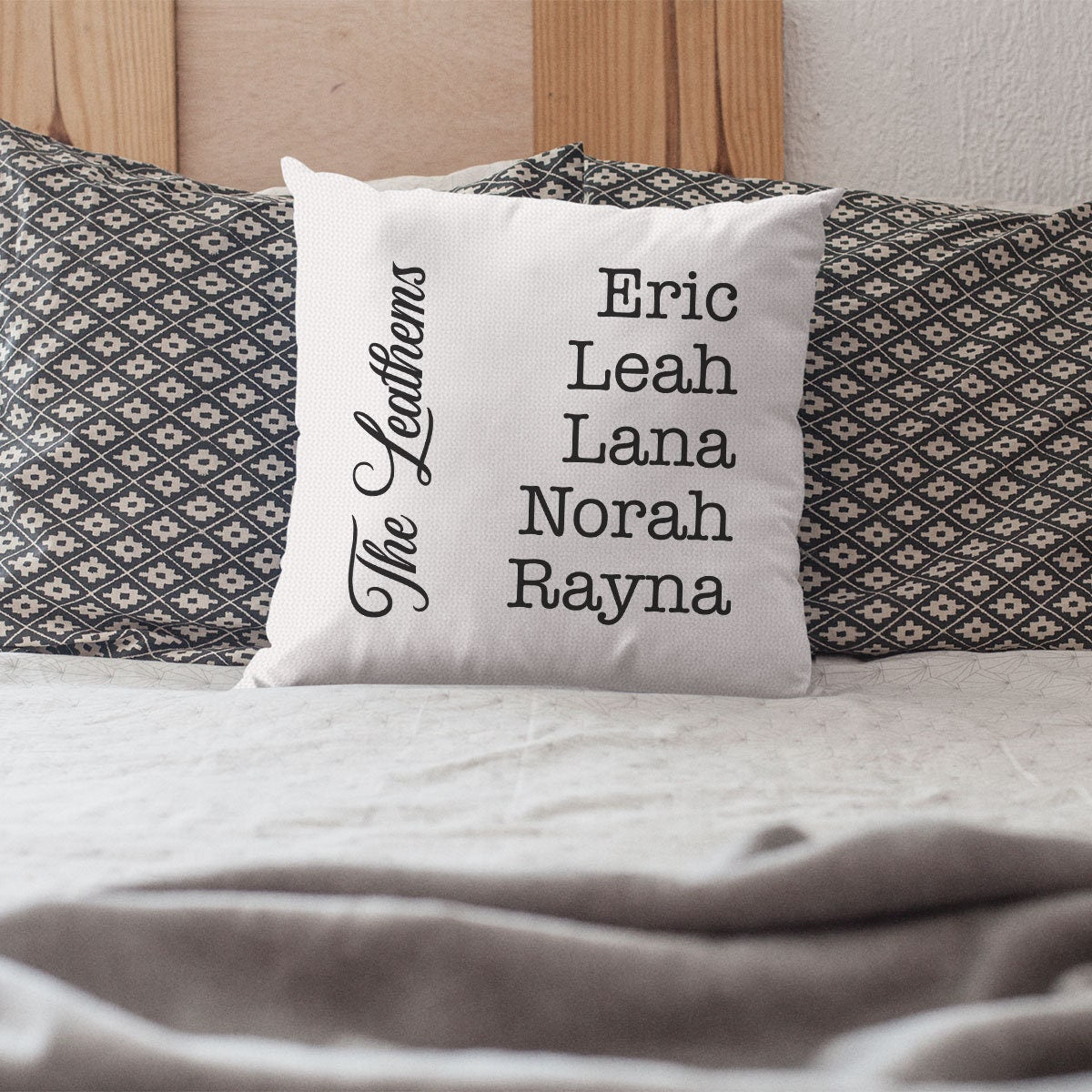 Personalize Family Name Pillow, Family Name Pillow, Family Pillow Covers, Housewarming Gifts, Custom Family Names Pillow, New Home Pillow - Arria Home