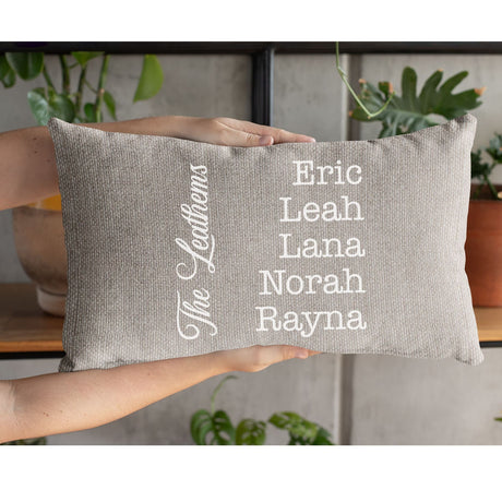 Personalize Family Name Pillow, Family Name Pillow, Family Pillow Covers, Housewarming Gifts, Custom Family Names Pillow, New Home Pillow - Arria Home