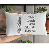 Personalize Family Name Pillow, Family Name Pillow, Family Pillow Covers, Housewarming Gifts, Custom Family Names Pillow, New Home Pillow - Arria Home