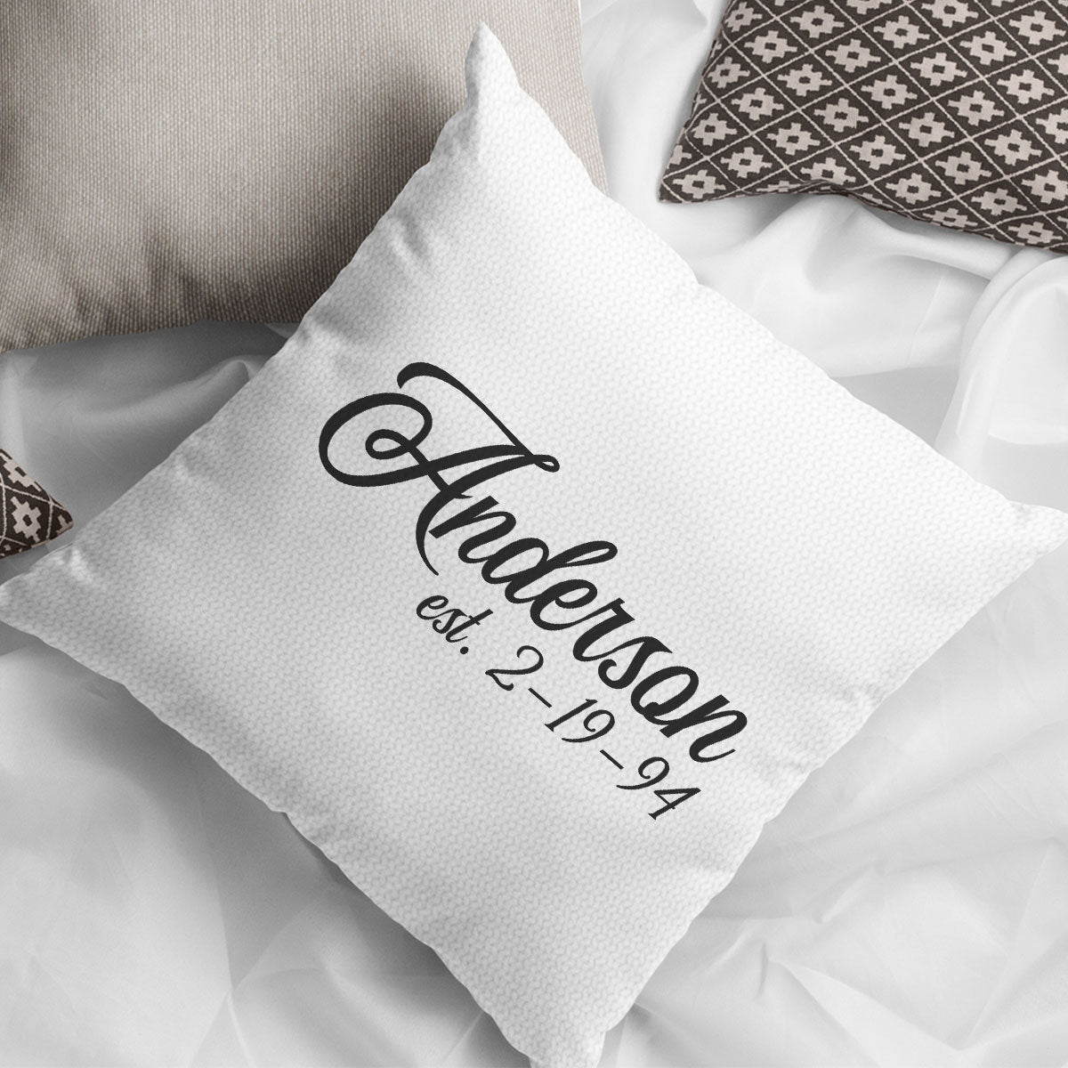 Last Name Pillow, Personalize Family Pillow, Housewarming Gift, Custom Family Pillow, Family Pillow Covers, New Home Gift - Arria Home