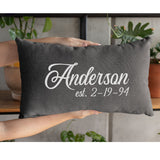 Last Name Pillow, Personalize Family Pillow, Housewarming Gift, Custom Family Pillow, Family Pillow Covers, New Home Gift - Arria Home