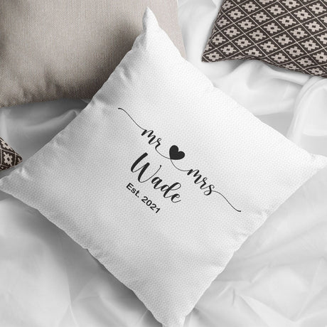 Mr And Mrs Pillow, Wedding Gift, Anniversary Gift, Mr And Mrs Pillow Case, Personalize Pillow, Personalized Pillow, New Home Gift - Arria Home