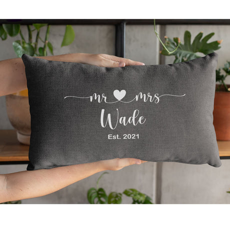 Mr And Mrs Pillow, Mr And Mrs Pillow Case, Personalize Cushion, Personalized Pillow, Wedding Gift, New Home Gift, Couple Pillow - Arria Home