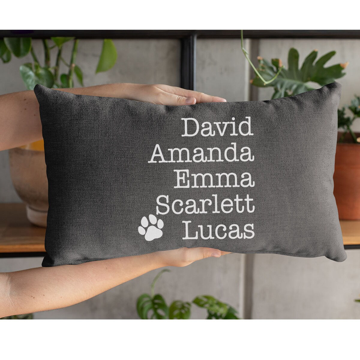 Family Names Pillow, Name Pillow Cover, Family Cushion, Custom Family Names Pillow, Family Pillow Covers, New Home Gift, Family Pillow Case - Arria Home