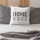 Coordinate Pillow Covers, Home Pillow, First Home Pillow, New Home Gift, Home Coordinates Pillow, Housewarming Gift, Personalize Pillow Case - Arria Home