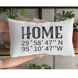 Coordinate Pillow Covers, Home Pillow, First Home Pillow, New Home Gift, Home Coordinates Pillow, Housewarming Gift, Personalize Pillow Case - Arria Home