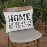 Coordinate Pillow Covers, Home Pillow, First Home Pillow, New Home Gift, Home Coordinates Pillow, Housewarming Gift, Personalize Pillow Case - Arria Home