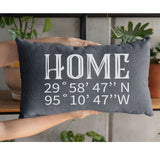 Coordinate Pillow Covers, Home Pillow, First Home Pillow, New Home Gift, Home Coordinates Pillow, Housewarming Gift, Personalize Pillow Case - Arria Home