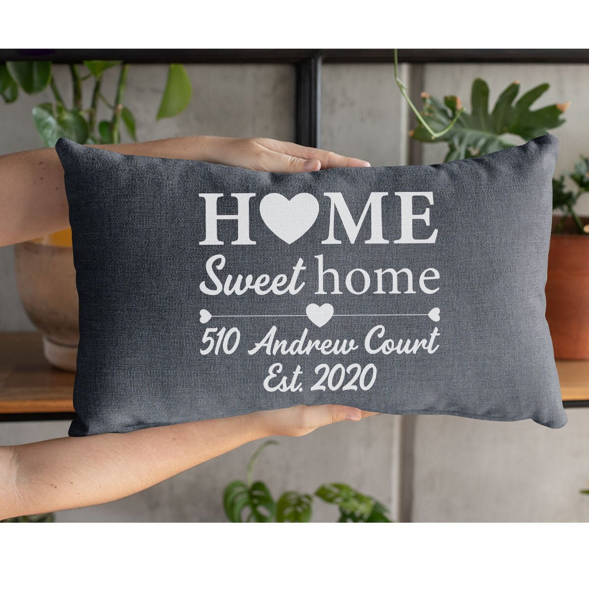 Housewarming gift, Home Pillowcase, Home Address Pillow, Personalize Pillow, New Home Pillow, Sweet Home Pillow, Sweet Home Pillow Cover - Arria Home