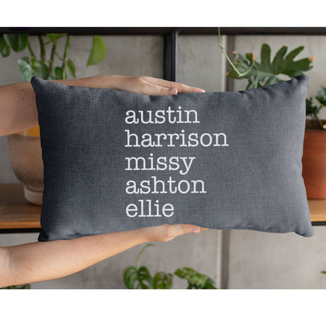 Personalize Names Pillow, Grandparents Names Pillow Cover, Nana Throw Pillow, Names Cushion, Names Lumbar Pillow, Grandkids Names Pillowcase - Arria Home