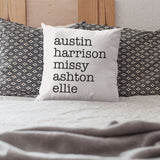 Personalize Names Pillow, Grandparents Names Pillow Cover, Nana Throw Pillow, Names Cushion, Names Lumbar Pillow, Grandkids Names Pillowcase - Arria Home