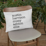 Personalize Names Pillow, Grandparents Names Pillow Cover, Nana Throw Pillow, Names Cushion, Names Lumbar Pillow, Grandkids Names Pillowcase - Arria Home