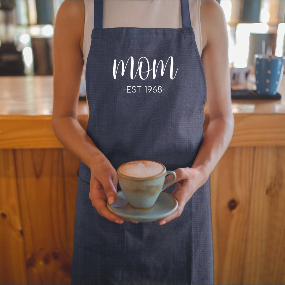 Custom Mom Apron, Mother's day Apron, Apron For Women, Personalised Apron, Custom Apron, Apron, Personalize Apron, Mother's Day Gift - Arria Home