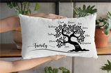 Personalize Family Pillow, Family Pillow Case, Family Reunion, Family Name Pillow, Custom Pillow Case, Personalize Pilllow,Family Tree - Arria Home