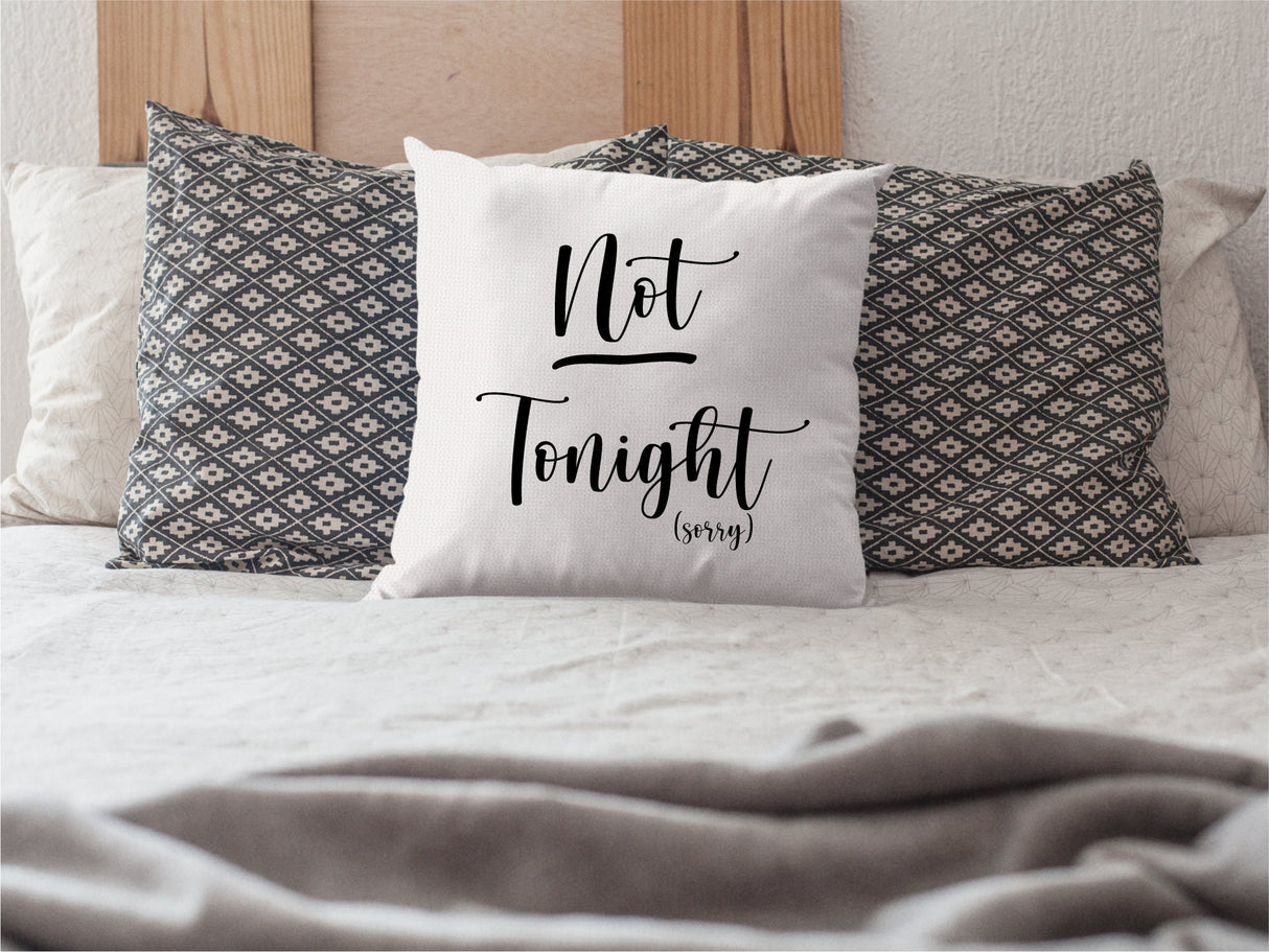 Funny Sex Pillow, Funny Couple Pillow, Funny Husband Pillow, Not Tonight Pillow, Tonight Pillow, Funny Pillow, Funny Husband Gift - Arria Home