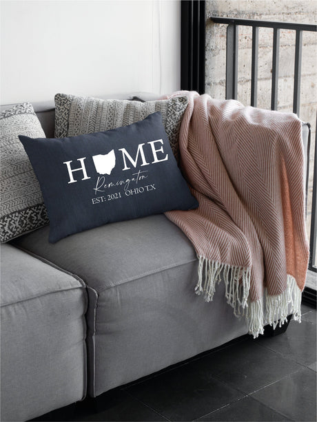 Home State Pillow, Home State Cushion, Custom Throw Pillow, Personalize Pillow, Housewarming Gift, New Home Gift, House Throw Pillow - Arria Home