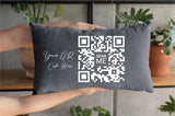 Personalize Pillow, QR Code Pillow, Office Pillow Case, Custom Lumbar Pillow, Personalized Pillows, Company Pillow, Housewarming Gift - Arria Home