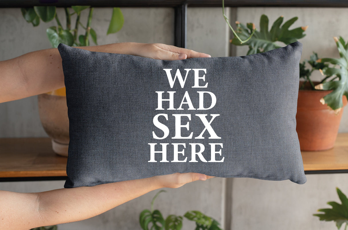 We Had Sex Here Pillow, Funny Couple Pillow, Funny Pillow Cover, Funny Sex Pillow, Funny Throw Pillow, Sex Lumbar Pillowcase, Husband Gift - Arria Home