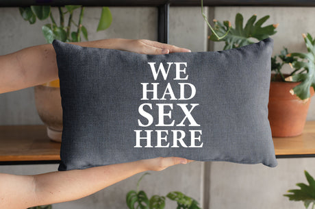 We Had Sex Here Pillow, Funny Couple Pillow, Funny Pillow Cover, Funny Sex Pillow, Funny Throw Pillow, Sex Lumbar Pillowcase, Husband Gift - Arria Home