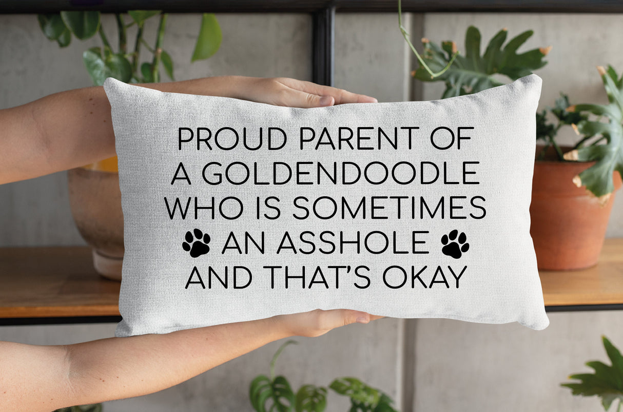 Dog Parent Pillow, Funny Golden Doodle Pillow, Dog Mom Pillowcase, Pet Pillow, Pet Pillow Cover, Pet Birthday Gift, Pet Lover Gift Idea - Arria Home