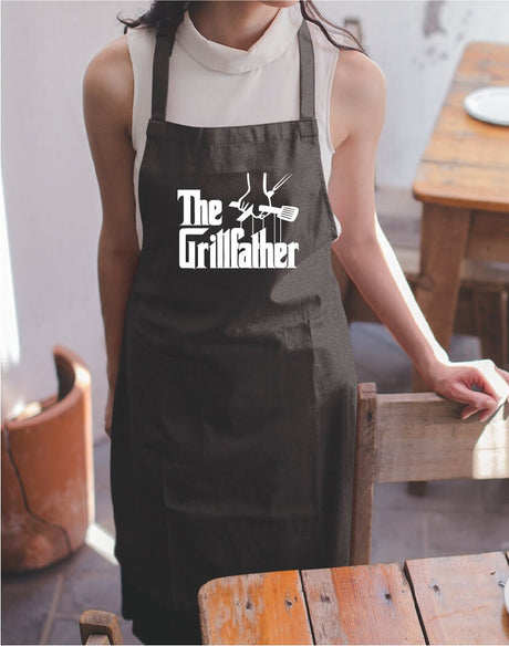 Grillfather Apron For Men, Custom Apron, Personalized Apron, Gift for Dad, Customized Apron, Chef Gift, Personalized Gift, Father's Day - Arria Home