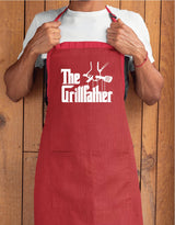 Grillfather Apron For Men, Custom Apron, Personalized Apron, Gift for Dad, Customized Apron, Chef Gift, Personalized Gift, Father's Day - Arria Home