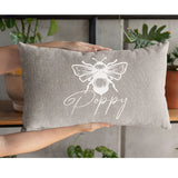 Personalize Bee Pillow, Bee Pillow, Custom Name Pillow, Custom Home Pillow, Gardening Pillow, Gardener Pillow Cover, Botanical Pillow - Arria Home