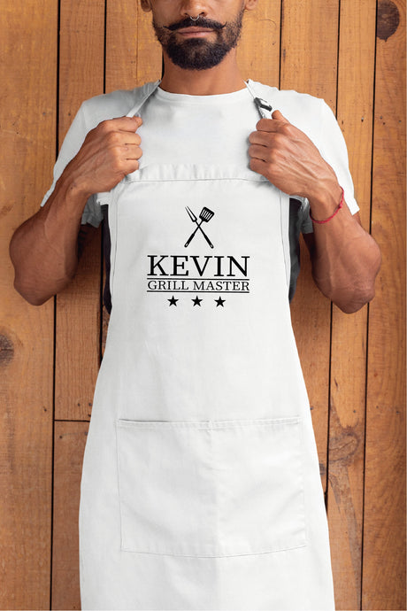 Personalized Apron, Apron For Men, Grill Father Apron, Grill BBQ Cooking Apron, BBQ Dad Apron, Barbecue Apron, Fathers Day Apron, Dad Gift - Arria Home