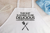 Funny Apron, Kitchen Apron, Personalized Apron, Customized Apron, Fathers Day Apron, Fathers Day Gift, Chef Dad Apron, BBQ Dad Apron - Arria Home