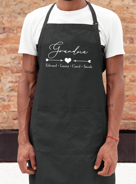 Personalized Apron, Grandma Apron, Grandma Gift, Great Grandma Gift, Womens Apron, Customized Apron, Personalize Apron, Grandkids Name Apron - Arria Home