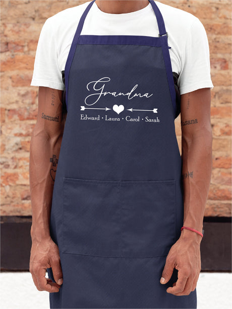 Personalized Apron, Grandma Apron, Grandma Gift, Great Grandma Gift, Womens Apron, Customized Apron, Personalize Apron, Grandkids Name Apron - Arria Home