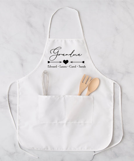 Personalized Apron, Grandma Apron, Grandma Gift, Great Grandma Gift, Womens Apron, Customized Apron, Personalize Apron, Grandkids Name Apron - Arria Home