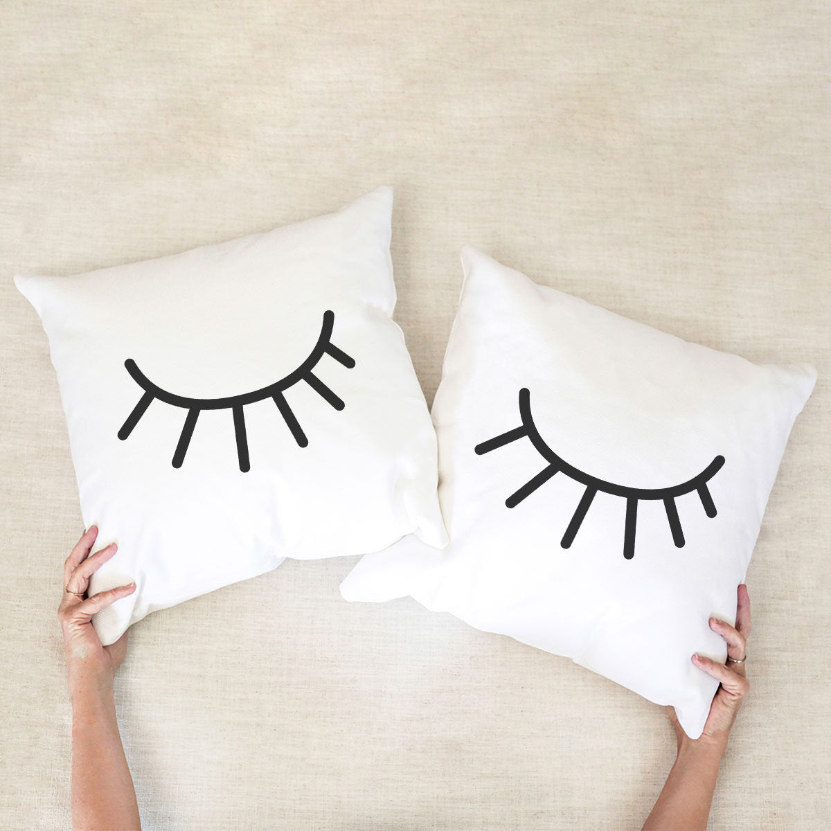 Bedroom Decor, Bedroom Pillow, Eye Pillow, Sleeping Eyelash Pillow, Eyelash Pillow, Wedding Gift, Housewarming Gift, Pillow Covers - Arria Home