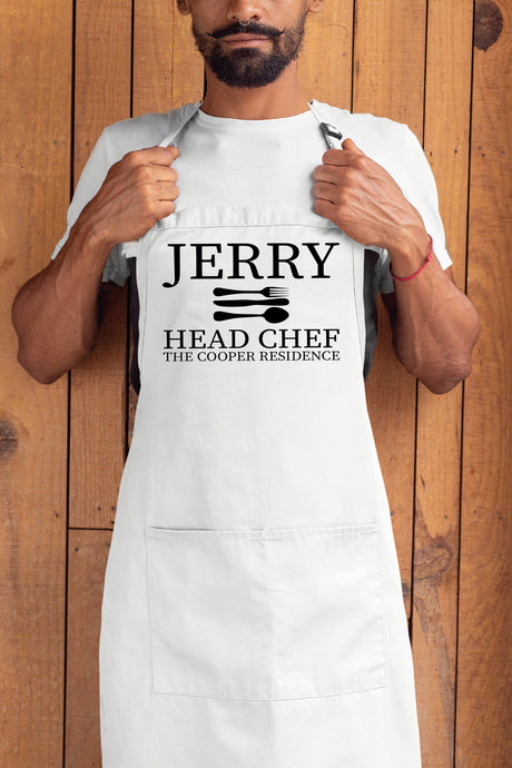 Head Chef Apron, Cooking Apron, Baking Apron, Fathers Day Apron, Fathers Day Gift, Chef Apron, Personalized Apron, Custom Apron - Arria Home