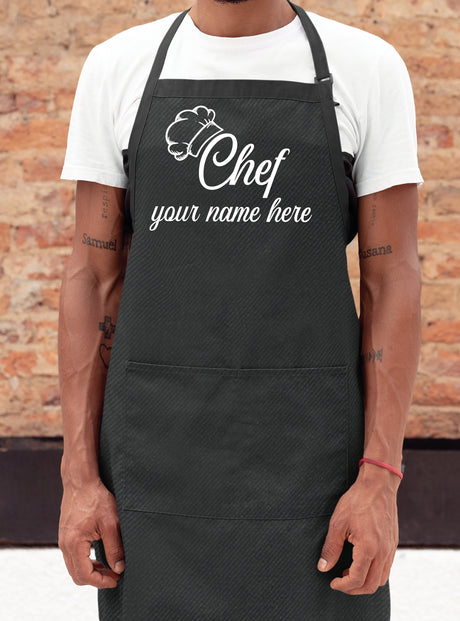 Chef Apron, Head Chef Apron, Customizable Apron, Personalize Apron, Cooking Apron, Kitchen Apron, Baking Apron, BBQ Apron, Fathers Day Gift - Arria Home