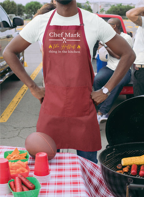 Custom Chef Apron, Dad Apron, Husband Apron, Personalized Apron, Apron For Men, Apron For Women, Fathers Day Apron, Customizable Apron - Arria Home