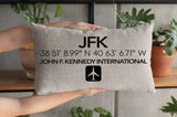 Airport Custom Pillow, Airport Location Throw Pillow, Airport Code Pillow, Aviation Pillow Cover, Personalized Aviation Gifts, Pilot Gift - Arria Home