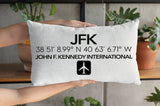 Airport Custom Pillow, Airport Location Throw Pillow, Airport Code Pillow, Aviation Pillow Cover, Personalized Aviation Gifts, Pilot Gift - Arria Home