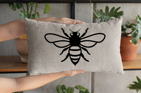 Bee Pillow, Bee Garden Decor, Garden Pillow, Outdoor Bee Cushion, Garden Pillow Cover, Bee Decor, Housewarming Gift, Outdoor Pillow - Arria Home