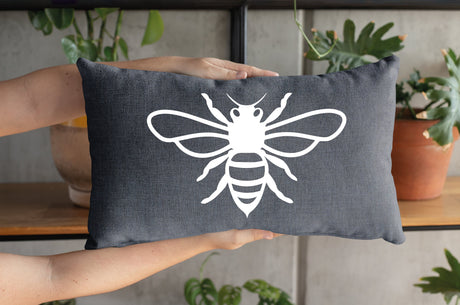 Bee Pillow, Bee Garden Decor, Garden Pillow, Outdoor Bee Cushion, Garden Pillow Cover, Bee Decor, Housewarming Gift, Outdoor Pillow - Arria Home