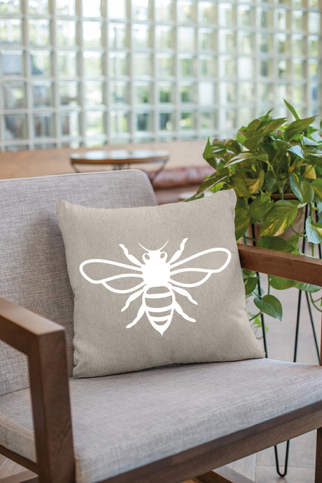 Bee Pillow, Bee Garden Decor, Garden Pillow, Outdoor Bee Cushion, Garden Pillow Cover, Bee Decor, Housewarming Gift, Outdoor Pillow - Arria Home