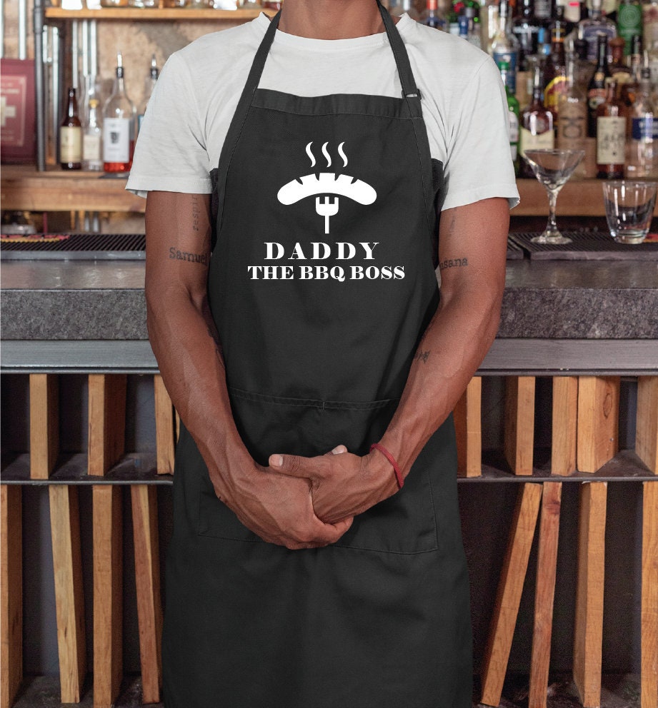 Dad Apron, Apron, Bbq Apron, Custom Apron, Personalized Apron, Apron for Men, Personalised Apron, Chef Gift, Father's Day Gift, Bbq Gift - Arria Home