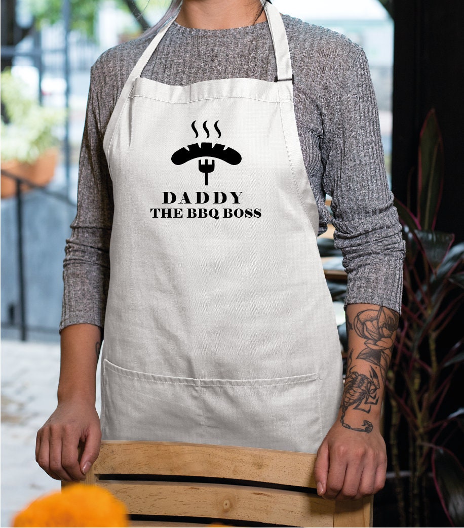 Dad Apron, Apron, Bbq Apron, Custom Apron, Personalized Apron, Apron for Men, Personalised Apron, Chef Gift, Father's Day Gift, Bbq Gift - Arria Home